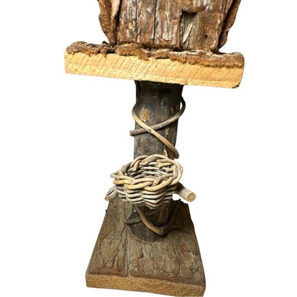 Handmade primitive rustic wooden bird house - Picture 3 of 7